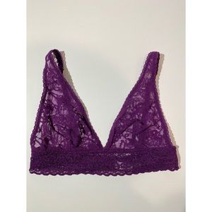 Victoria secret sheer lace purple bralette small